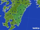 宮崎県のアメダス実況(日照時間)(2018年12月21日)