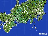 2018年12月21日の東海地方のアメダス(気温)