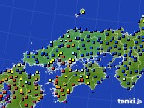 2018年12月22日の中国地方のアメダス(日照時間)