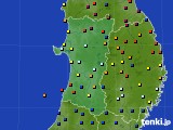 秋田県のアメダス実況(日照時間)(2018年12月22日)