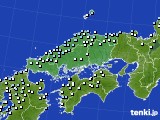 中国地方のアメダス実況(降水量)(2018年12月23日)
