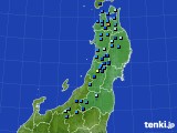 東北地方のアメダス実況(積雪深)(2018年12月23日)