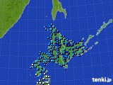 北海道地方のアメダス実況(気温)(2018年12月23日)