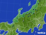 2018年12月24日の北陸地方のアメダス(積雪深)