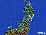 東北地方のアメダス実況(日照時間)(2018年12月24日)