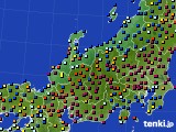 2018年12月24日の北陸地方のアメダス(日照時間)