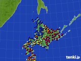 北海道地方のアメダス実況(日照時間)(2018年12月25日)