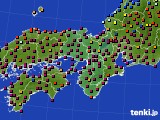 近畿地方のアメダス実況(日照時間)(2018年12月25日)