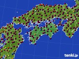 四国地方のアメダス実況(日照時間)(2018年12月25日)