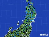 2018年12月25日の東北地方のアメダス(気温)