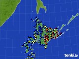2018年12月26日の北海道地方のアメダス(日照時間)