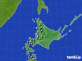 北海道地方のアメダス実況(降水量)(2018年12月27日)