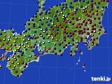 2018年12月27日の東海地方のアメダス(日照時間)