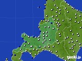 道央のアメダス実況(風向・風速)(2018年12月27日)