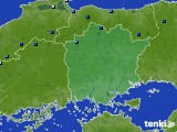 岡山県のアメダス実況(積雪深)(2018年12月28日)