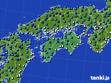 四国地方のアメダス実況(気温)(2018年12月28日)
