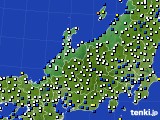 2018年12月28日の北陸地方のアメダス(風向・風速)