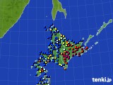 北海道地方のアメダス実況(日照時間)(2018年12月29日)