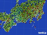 2018年12月29日の東海地方のアメダス(日照時間)