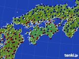 四国地方のアメダス実況(日照時間)(2018年12月29日)