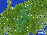 2018年12月29日の長野県のアメダス(風向・風速)