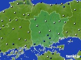 2018年12月29日の岡山県のアメダス(風向・風速)