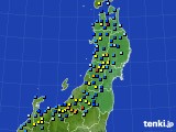 東北地方のアメダス実況(積雪深)(2018年12月30日)