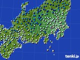 関東・甲信地方のアメダス実況(気温)(2019年01月02日)