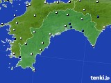 2019年01月02日の高知県のアメダス(風向・風速)