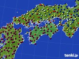 四国地方のアメダス実況(日照時間)(2019年01月03日)