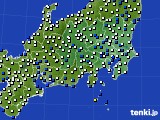 関東・甲信地方のアメダス実況(風向・風速)(2019年01月03日)