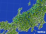 北陸地方のアメダス実況(気温)(2019年01月04日)