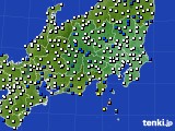 関東・甲信地方のアメダス実況(風向・風速)(2019年01月05日)