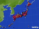 アメダス実況(日照時間)(2019年01月07日)