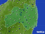 福島県のアメダス実況(風向・風速)(2019年01月07日)