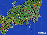 2019年01月08日の関東・甲信地方のアメダス(日照時間)