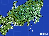 関東・甲信地方のアメダス実況(気温)(2019年01月08日)