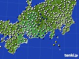 東海地方のアメダス実況(風向・風速)(2019年01月08日)