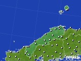 2019年01月09日の島根県のアメダス(風向・風速)