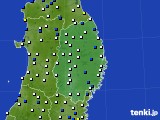 岩手県のアメダス実況(風向・風速)(2019年01月09日)