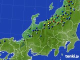 北陸地方のアメダス実況(積雪深)(2019年01月10日)