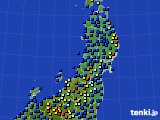 東北地方のアメダス実況(日照時間)(2019年01月10日)