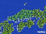 中国地方のアメダス実況(日照時間)(2019年01月10日)