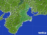 三重県のアメダス実況(風向・風速)(2019年01月10日)