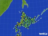 2019年01月11日の北海道地方のアメダス(積雪深)