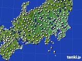 関東・甲信地方のアメダス実況(風向・風速)(2019年01月11日)
