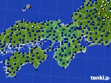 近畿地方のアメダス実況(日照時間)(2019年01月12日)