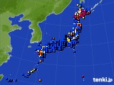 アメダス実況(日照時間)(2019年01月12日)