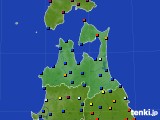 青森県のアメダス実況(日照時間)(2019年01月12日)