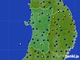 秋田県のアメダス実況(日照時間)(2019年01月12日)